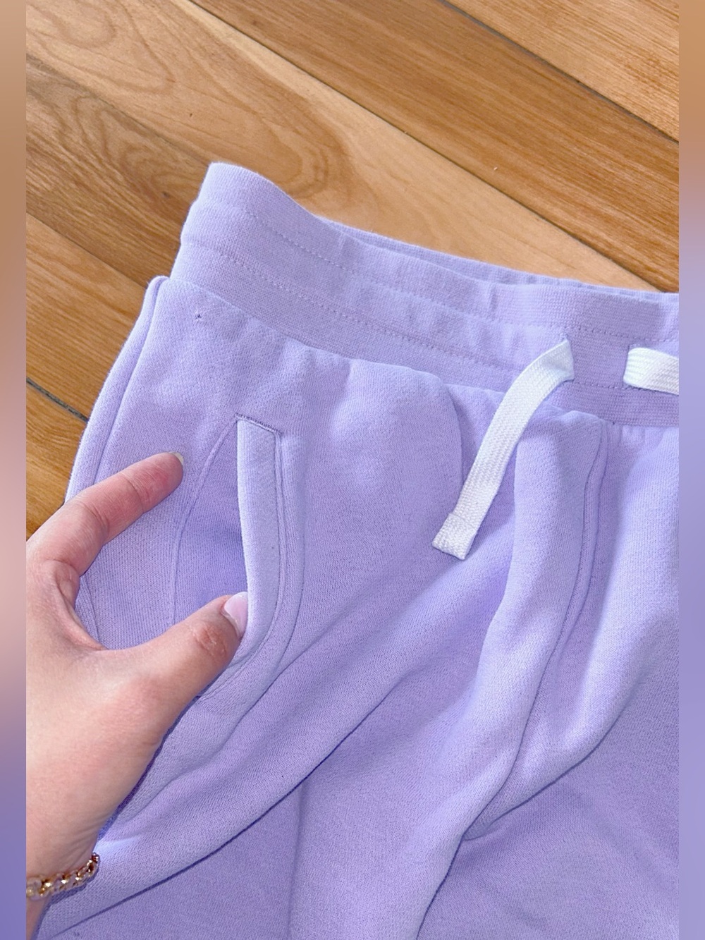Puma Lilac Kids' Jogger Pants with White Puma Logo size L ( 10-12 ) - Picture 4 of 5